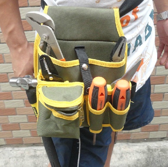 New Maintenance Electrician Tool Bag Hardware Mechanic's Canvas Utility Pocket Pouch Waist Bag With Belt