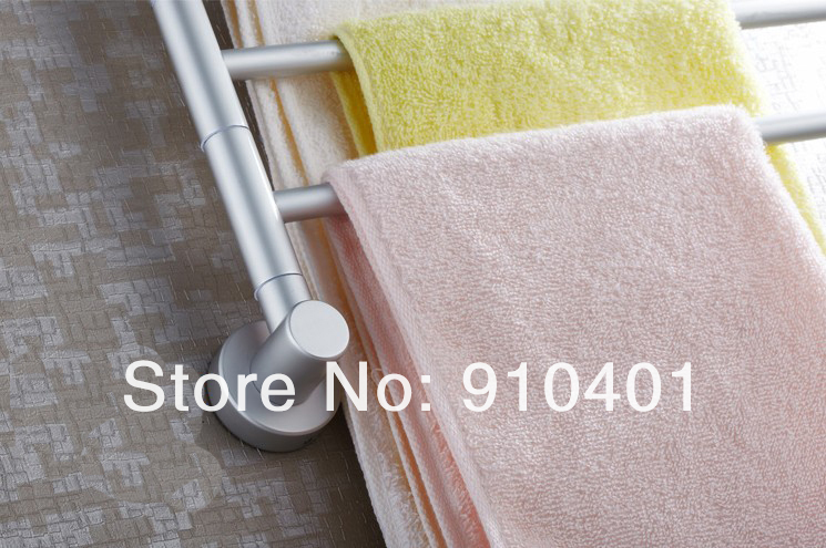 Wholdsale And Retail Promotion 2013 Towel Holder 3 Swivel Bars Aluminium Bath Rack Rail Bathroom towel Holder