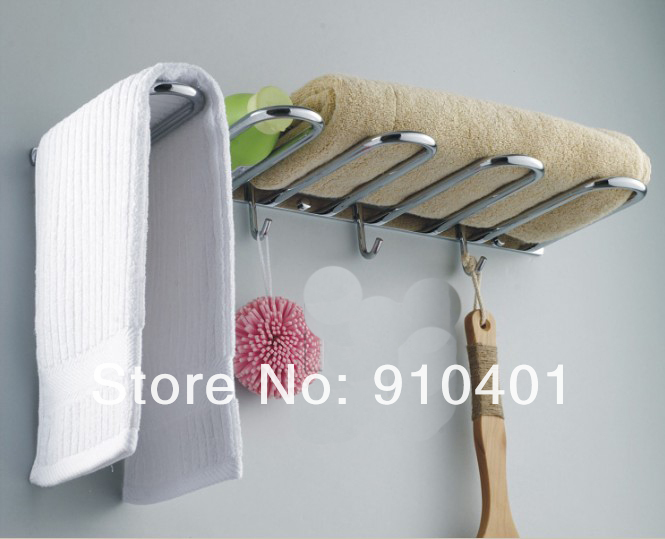 Wholdsale And Retail Promotion Luxury Multifunction Wall Mounted Towel Shelf Towel Rack Holder Storage Holder