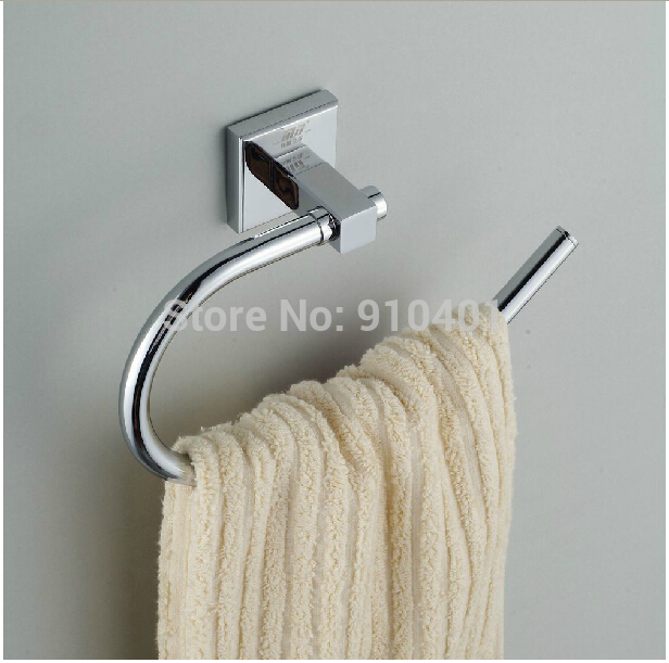 Wholdsale And Retail Promotion NEW Polished Chrome Brass Wall Mounted Towel Rack Holder Round Towel Bar Hangers