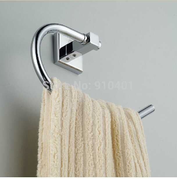 Wholdsale And Retail Promotion NEW Polished Chrome Brass Wall Mounted Towel Rack Holder Round Towel Bar Hangers