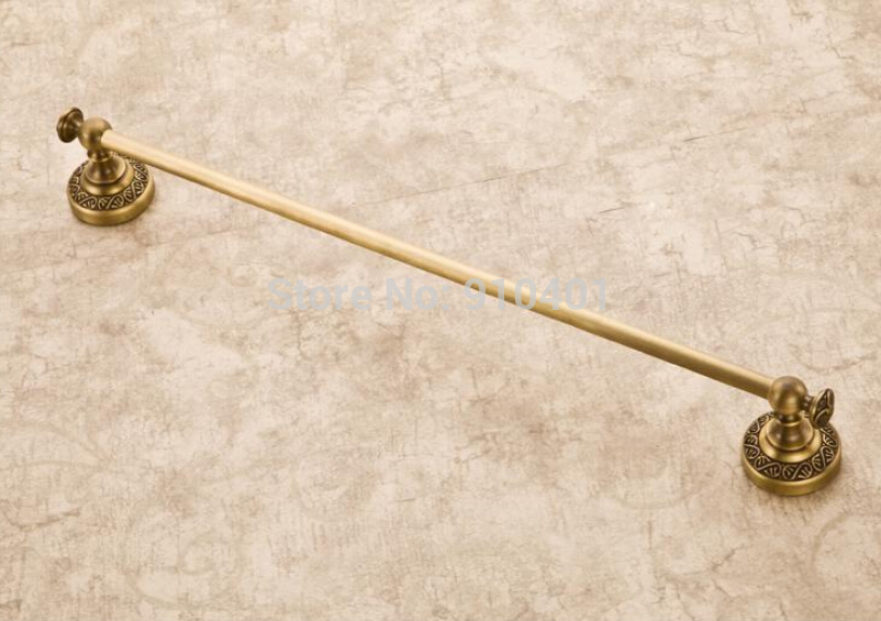 Wholesale And Retail Promotion Antique Brass Bathroom Wall Mounted Towel Rack Holder Single Towel Bar Hanger
