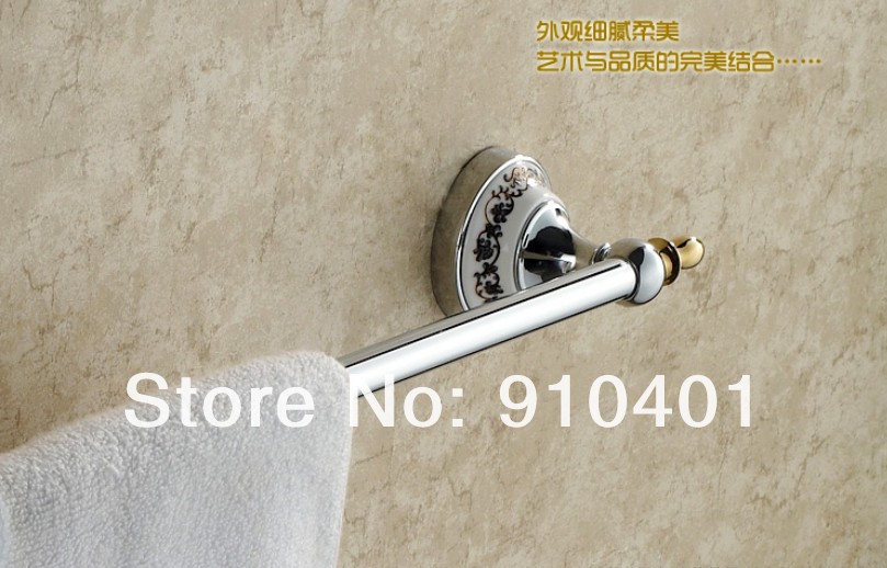 Wholesale And Retail Promotion Contemporary Chrome Brass Wall Mounted Towel Bar Single Towel Rack Holder Bar