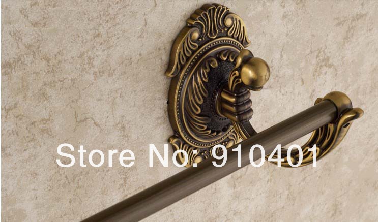 Wholesale And Retail Promotion Euro Style Art Bathroom Antique Brass Towel Bar Towel Rack Holder Wall Mounted