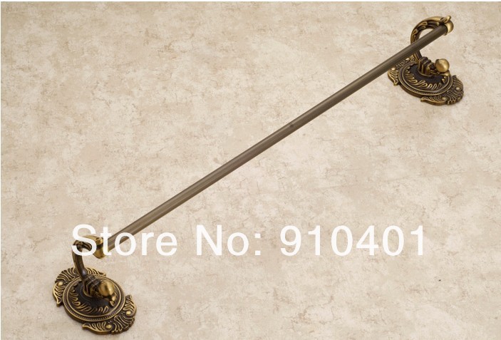 Wholesale And Retail Promotion Euro Style Art Bathroom Antique Brass Towel Bar Towel Rack Holder Wall Mounted