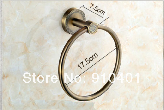 Wholesale And Retail Promotion Fashion Flower Antique Bronze Towel Ring Hanging Ring Towel Holder Towel Hanger