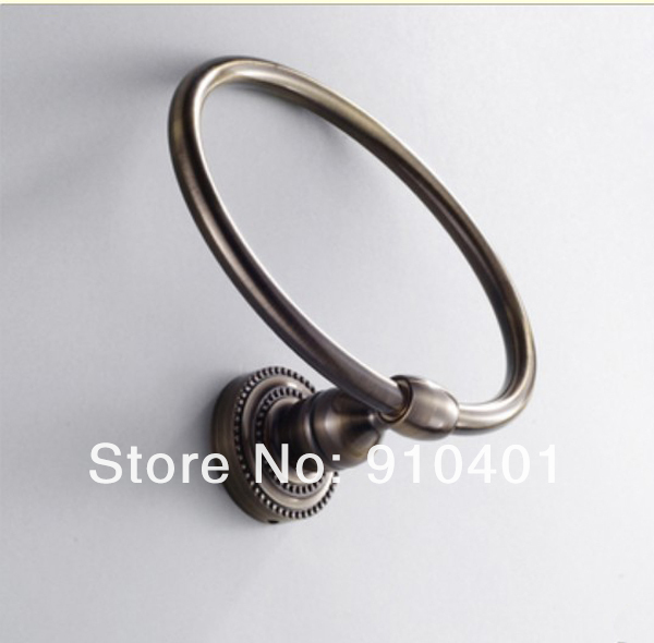 Wholesale And Retail Promotion Luxury Bathroom Antique Bronze Towel Ring Hanging Ring Towel Holder Towel Hanger
