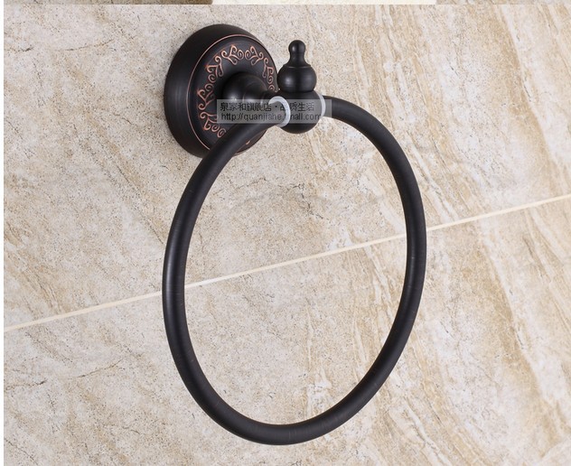 Wholesale And Retail Promotion Luxury Oil Rubbed Bronze Wall Mounted Towel Rack Holder Towel Bar Ring Holder