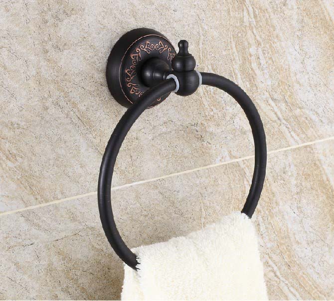 Wholesale And Retail Promotion Luxury Oil Rubbed Bronze Wall Mounted Towel Rack Holder Towel Bar Ring Holder