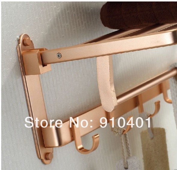 Wholesale And Retail Promotion Luxury Rose Red Wall Mounted Clothes Towel Racks Shelf Towel Holder Aluminium