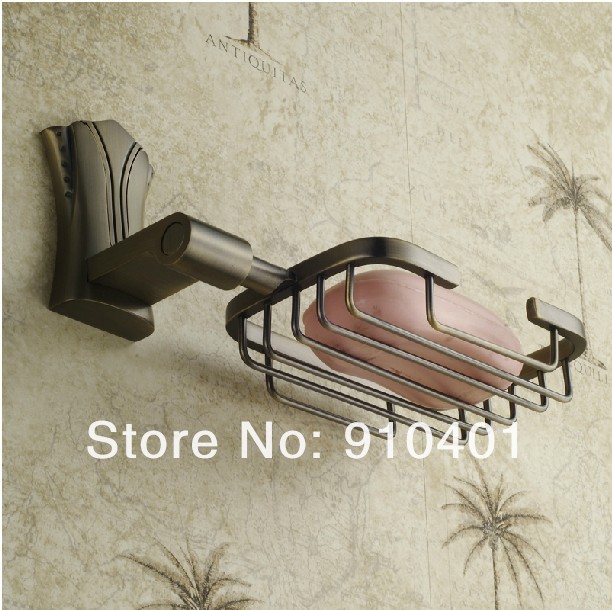 Wholesale And Retail Promotion Modern Antique Brass Bathroom Shower Soap Dish Holder Square Soap Basket Holder