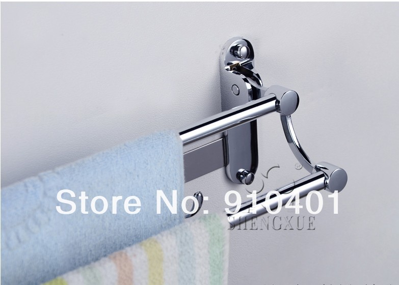 Wholesale And Retail Promotion Modern Style Wall Mounted Bathroom Towel Rack Holder Dual Towel Bars W/ Hooks