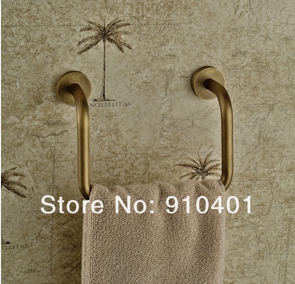 Wholesale And Retail Promotion NEW Antique Brass Bathroom Wall Mounted Clothes Towel Racks Shelf Towel Holder
