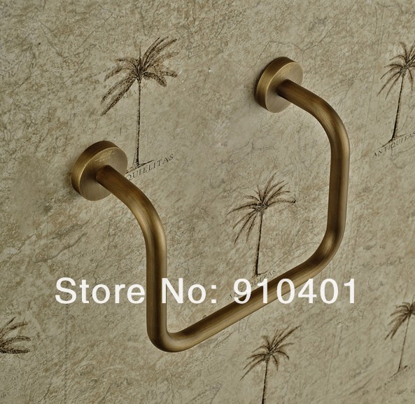Wholesale And Retail Promotion NEW Antique Brass Bathroom Wall Mounted Clothes Towel Racks Shelf Towel Holder