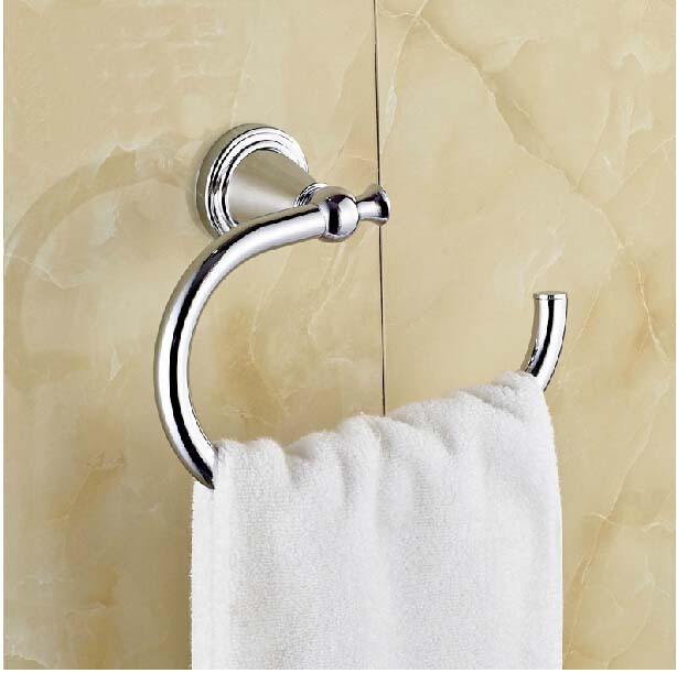 Wholesale And Retail Promotion NEW Bathroom Chrome Brass Towel Ring Wall Mounted Towel Bar Holder