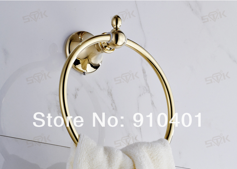Wholesale And Retail Promotion NEW Fashion Bathroom Accessories Bathroom Towel Rack Round Towel Ring Holder
