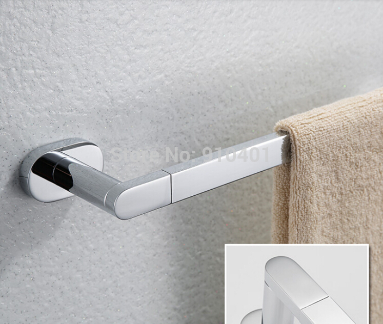Wholesale And Retail Promotion NEW Modern Chrome Brass Wall Mounted Towel Rack Holder Single Handle Towel Bar