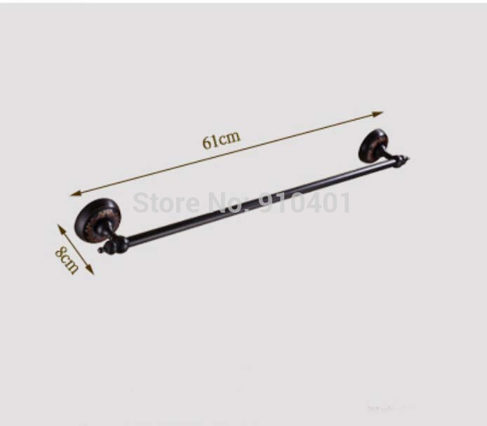 Wholesale And Retail Promotion NEW Oil Rubbed Bronze Wall Mounted Bathroom Towel Rack Holder Single Bar Hanger