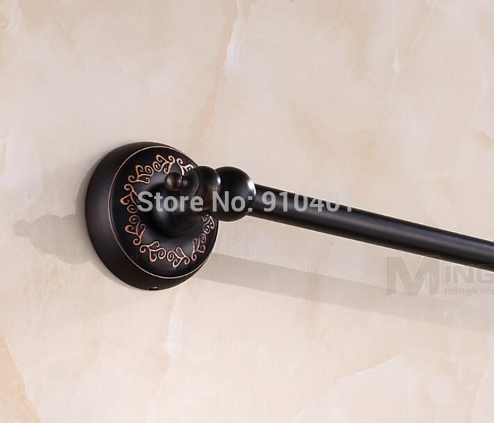 Wholesale And Retail Promotion NEW Oil Rubbed Bronze Wall Mounted Bathroom Towel Rack Holder Single Bar Hanger