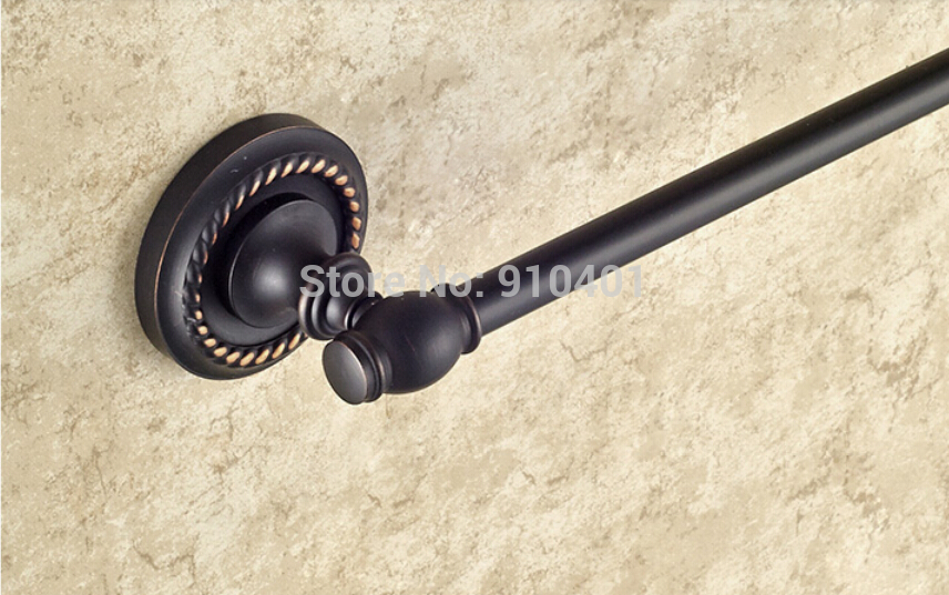 Wholesale And Retail Promotion NEW Oil Rubbed Bronze Wall Mounted Bathroom Towel Rack Holder Single Towel Bar