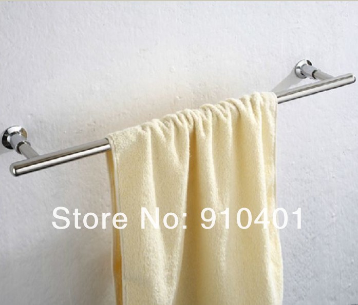 Wholesale And Retail Promotion Polished Chrome Brass Bathroom Wall Mounted Towel Rack Holder Single Towel Bar