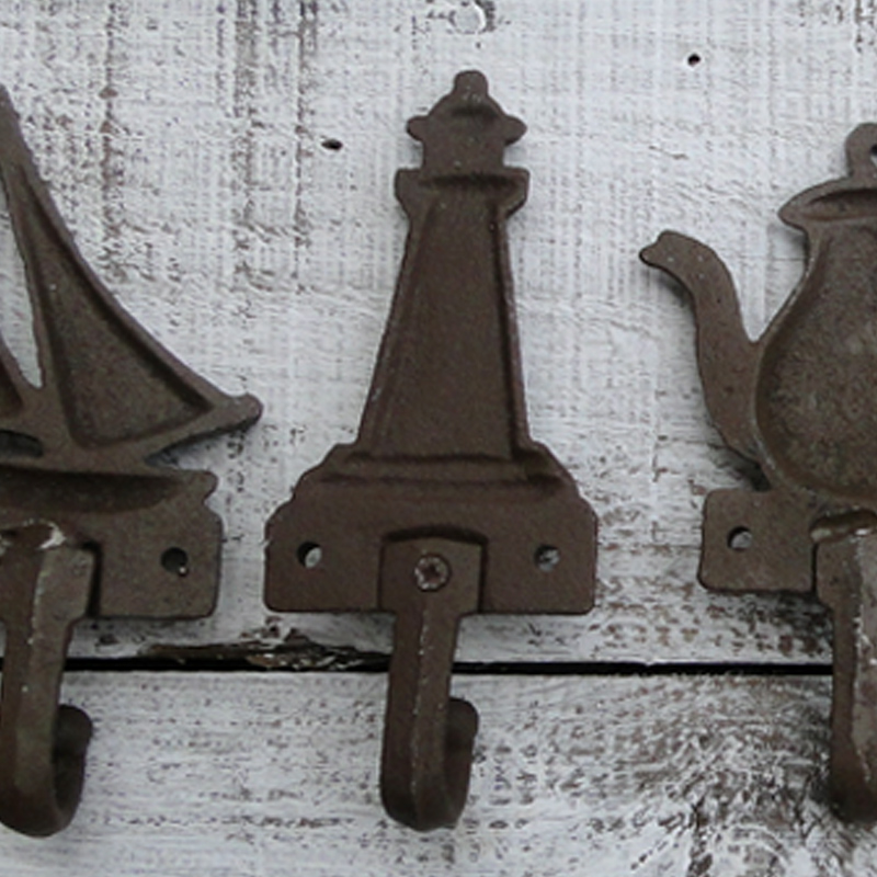 Fashion iron hook rustic vintage wall door after the coat hooks colored drawing clothes hook