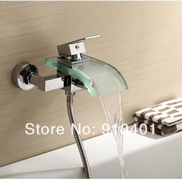 Wholesale And Retail Promotion Luxury Wall Mounted Waterfall Bathroom Tub Faucet Single Handle Sink Mixer Tap