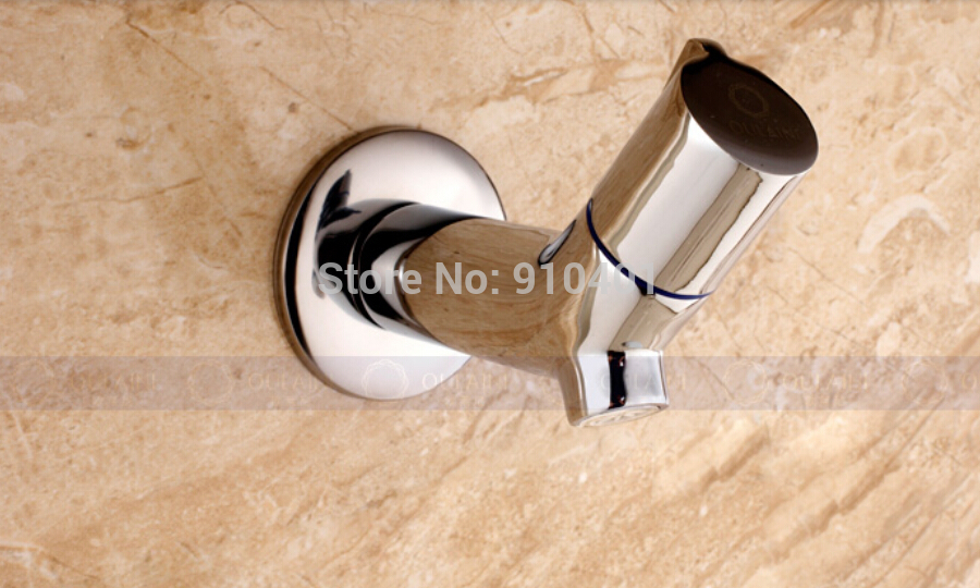 Wholesale And Retail Promotion Modern Style Chrome Brass Wall Mounted Washing Machine Faucet Single Lever Tap