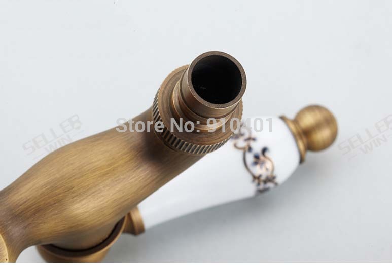 Wholesale And Retail Promotion NEW Antique Brass Washing Machine Cold Faucet Wall Mounted Sink Tap Small Faucet