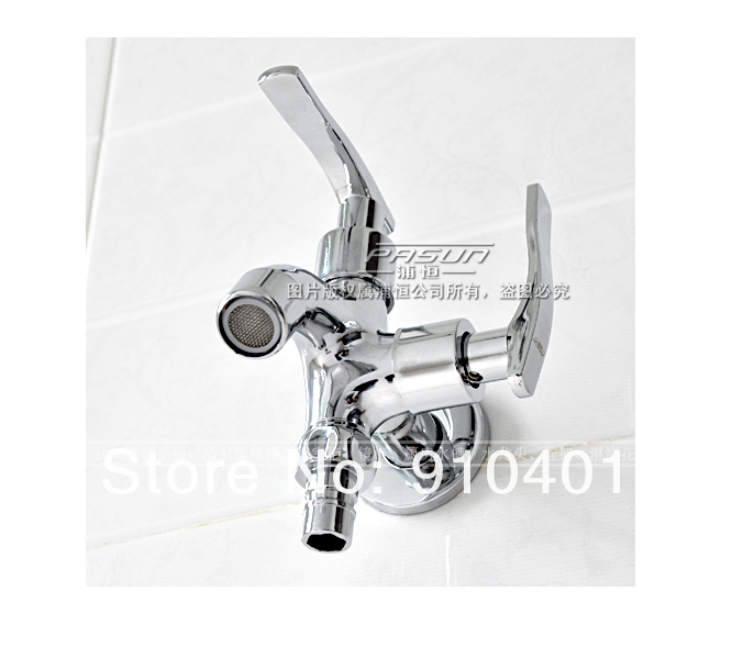 Wholesale And Retail Promotion NEW Bathroom Wall Mounted Chrome Brass Washing Machine Faucet Mop Pool Sink Tap