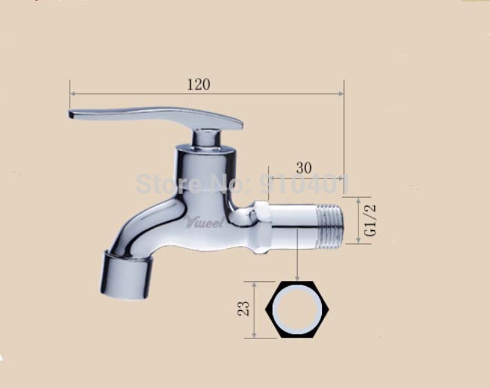 Wholesale And Retail Promotion NEW Chrome Brass Small Sink Faucet Single Handle Cold Water Faucet Mop Pool Tap