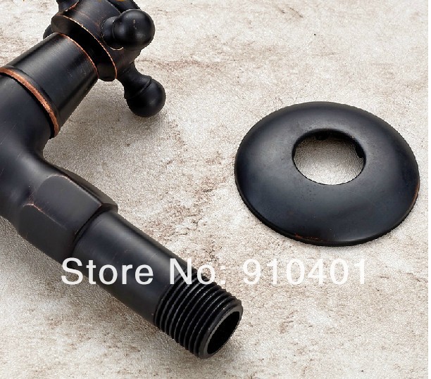 Wholesale And Retail Promotion Orubbed Bronze Washing Machine Cold Faucet Wall Mounted Sink Tap Cross Handle