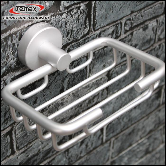 space aluminum Grid frame satin soap box soap dishes holder for bathroom accessories washroom