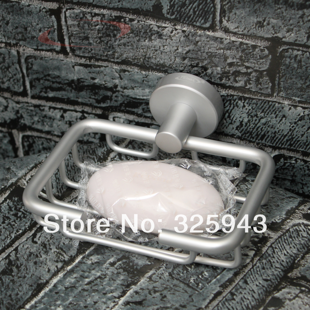 space aluminum Grid frame satin soap box soap dishes holder for bathroom accessories washroom