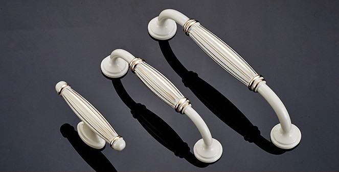8pcs New Top Grade Ivory White Drawer Handles luxury High Dresser Knobs Furniture Bathroom Closet Pulls