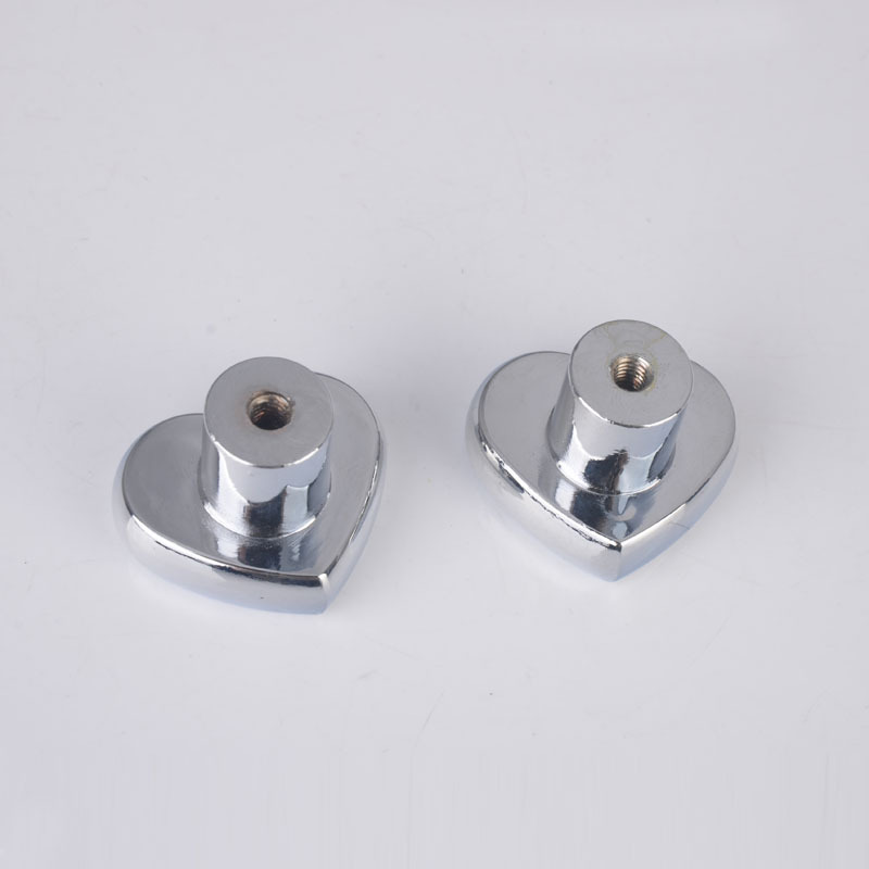 Hot selling single hole Zinc Alloy heart shape modern handle knob Kitchen Cabinet Furniture Handle knob