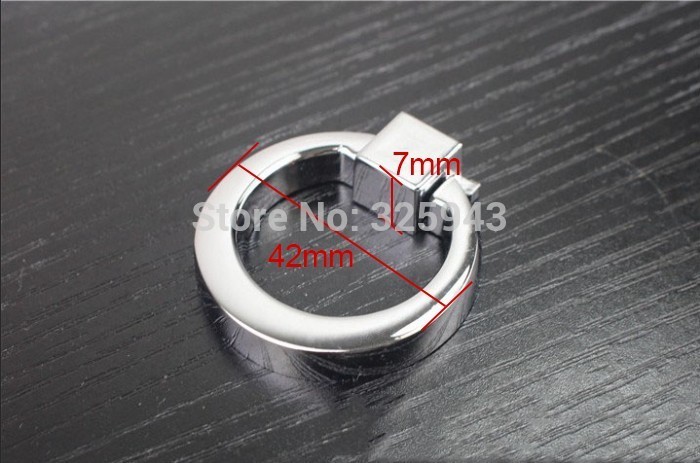 Free Shipping 10pcs Zinc Alloy Chrome Color  Annular Dresser Drawer Knobs And Handles Shoes Cabinet Pulls Door Furniture
