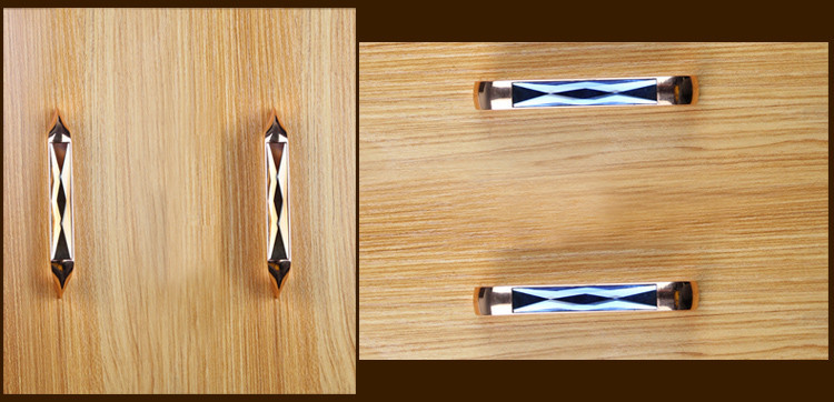 128mm Hot Selling K9 Crystal Glass Funiture Handles and  Knobs for cupboard kitchen Cabinet  bedroom dresser drawer