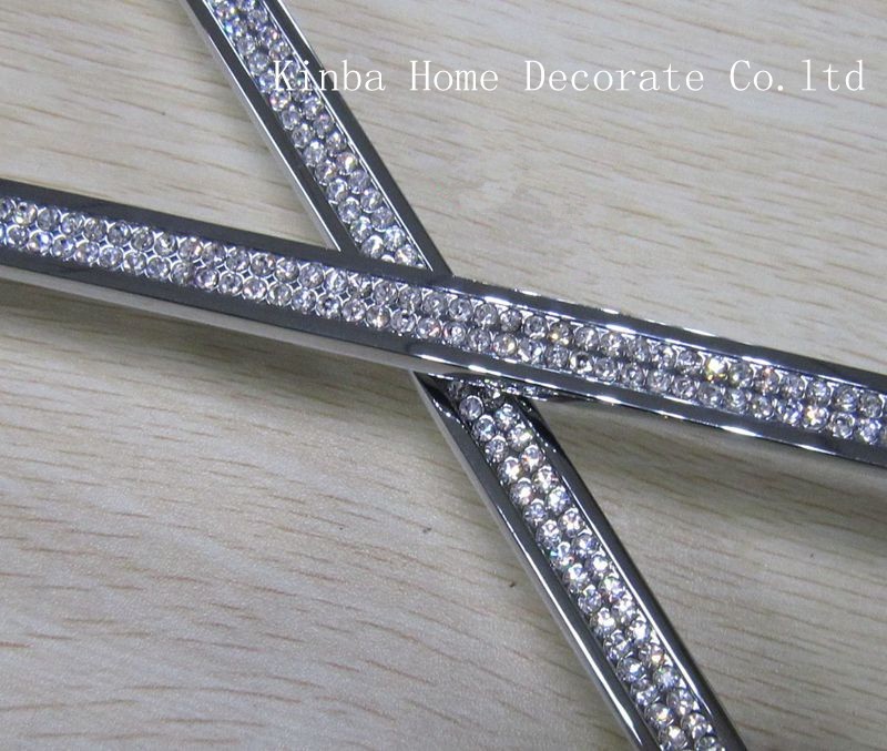 256mm Hot Selling Crystal Glass Funiture Handle  Knobs for Cabinet  Dresser Drawer Wardrobe