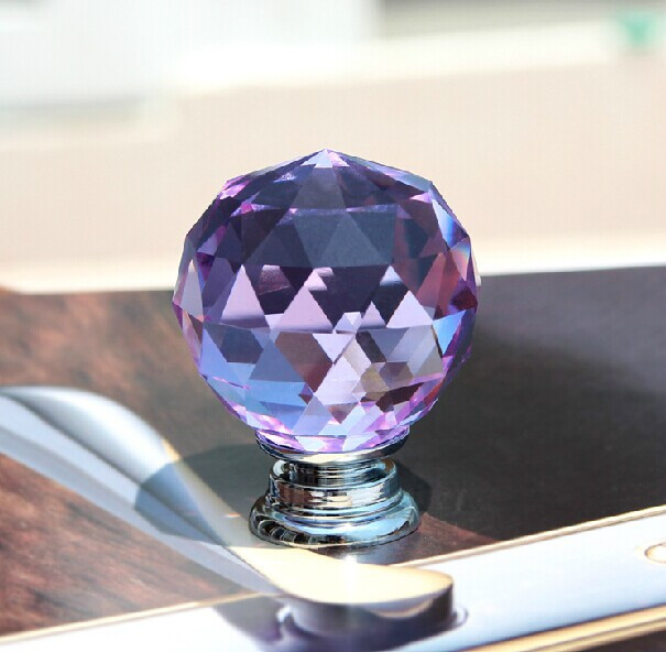 40mm  Clear K9 Crystal Glass Dresser Knobs for kitchen Cabinet  bedroom cabinet