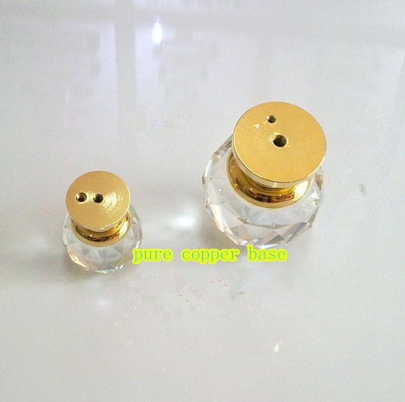 D40mm Free Shipping HOT SELLING pure copper base knob crystal glass knobs for kitchen cabinet dresser drawer