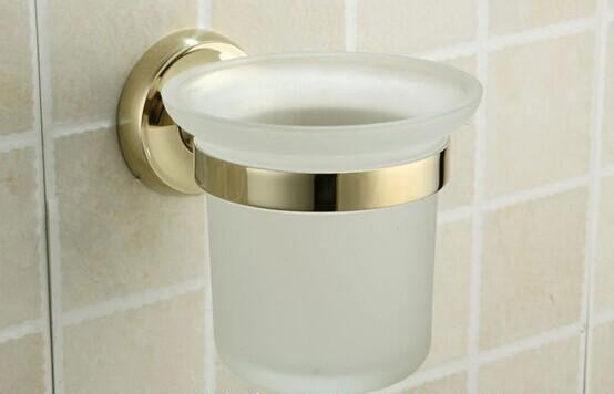 golden plating toile brush holder toile holder bathroom fittings bathroom accessories