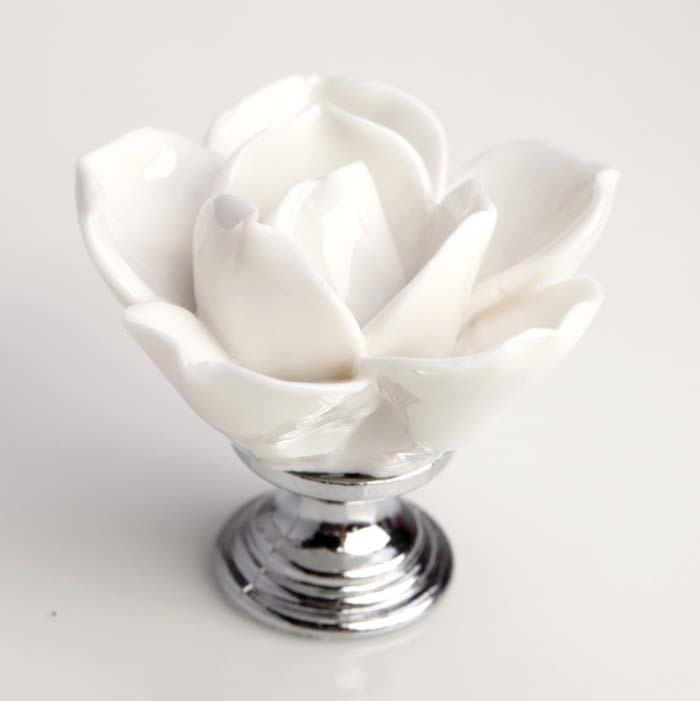 10pcs Colorful lotus Handles Cabinet Ceramic Knobs Flower Knobs and Handles Dresser Kitchen Granite Closet Hardware