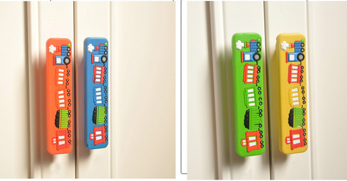 Children's Cartoon Cabinet Knob Kid's Room furniture Cupboard Handles Closet Drawer Pulls Knobs Soft Gum handles