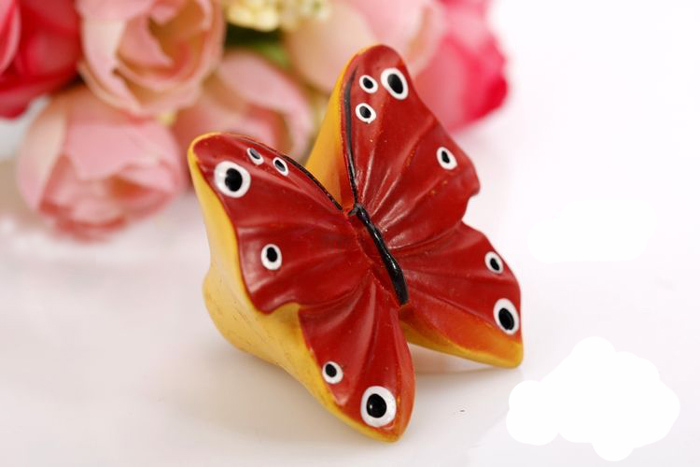 Children Room Resin Butterfly Cupboard Drawer Knob Pulls Drawers