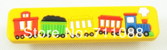 by express 50pcs/lot soft train head 96mm type children furniture kno,door knob and drawer handle