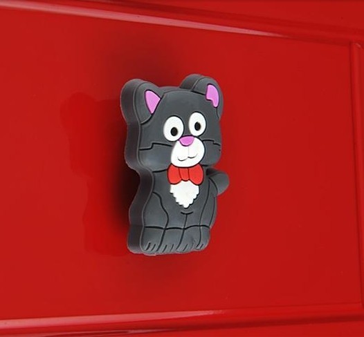 children knob prevent soft lovely grey cat cabinet drawer handle children room handle furniture knob kid knob